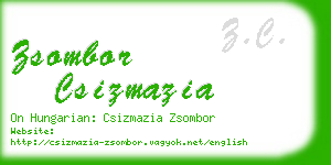 zsombor csizmazia business card